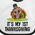 thumbnail image 4 of Inktastic First Thanksgiving Pilgrim Turkey Boys or Girls Baby Bib, 4 of 4