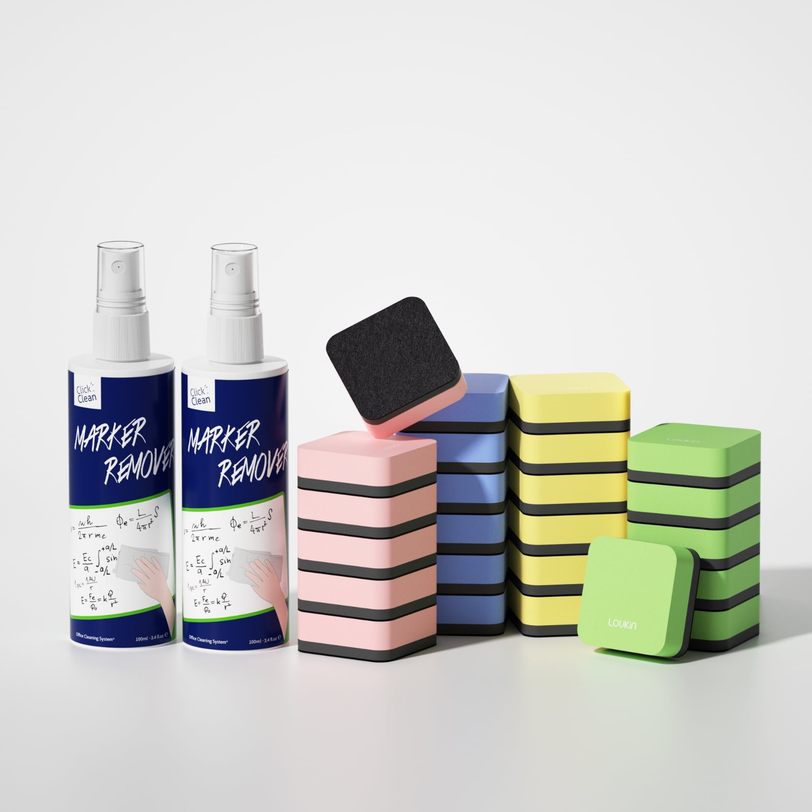 LOUKIN Mini Dry Erase Eraser 24 Pack