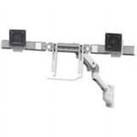 UPC: 0698833054538 | Ergotron 45-479-216 HX Wall Dual Monitor Arm (white)