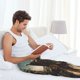 thumbnail image 5 of Fotbe desert Man Shepherd Dog Pantalones de Pijama para Hombre, Pantalones de Dormir, Pantalones de Casa con Cintura Ajustable y Bolsillos-3X-Large, 5 of 6