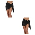 thumbnail image 4 of Sonducket Vestidos de playa Diseño ahuecado Cintura alta Cubierta de de encaje transpirable Cómodo de usar corta fácil de combinar Negro M Negro METRO 2piezas Sonducket CBP374020, 4 of 6