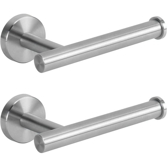 MRSXXNTY Bathroom Toilet Paper Holder, Premium Stainless Steel Rustproof Wall Mounted Toilet Roll Holder for Bathroom, Kitchen, Washroom (2 Pack, Brushed Nickel)