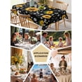 thumbnail image 5 of Black Yellow Sunflower Table Cloth, Waterproof Tablecloth for Rectangle Tables, Summer Botanical Farmhouse Floral Reusable Washable Fabric Table Cover for Restaurant Kitchen Dining Tables 60"x102", 5 of 9