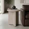 thumbnail image 4 of Evelyn&Zoe Anders 20" Wide Round Side Table, Alder White, 4 of 7