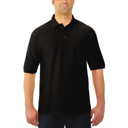 Mens Bamboo Charcoal Polo - Jerzees Easy care big men's short sleeve polo