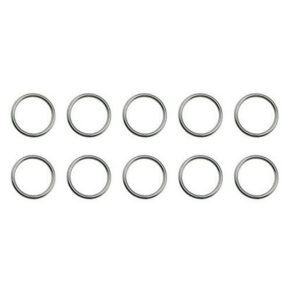 US Stainless 10 Pieces Stainless Steel 316 Round Ring Welded 5/32" x 1 3/8" (4mm x 35mm ID) Marine Grade