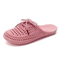 thumbnail image 4 of NOKIO Stylish Women'S Platform Slippers Women's Spring Summer Solid Color Shoelaces Slippers With Holes Cool Breathable Shoes Casual Slippers With A Wrapped Head For External Wear, 4 of 6