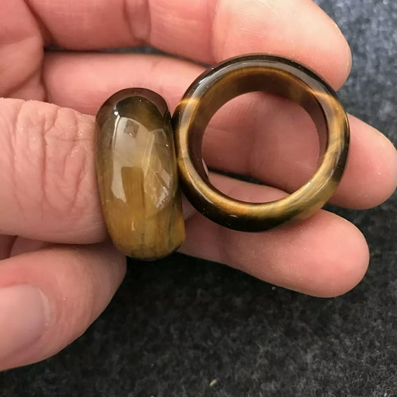 HOOUN US 11 High Quality Tiger Eye Rings Grade A Rings for Men Women Finger Ring