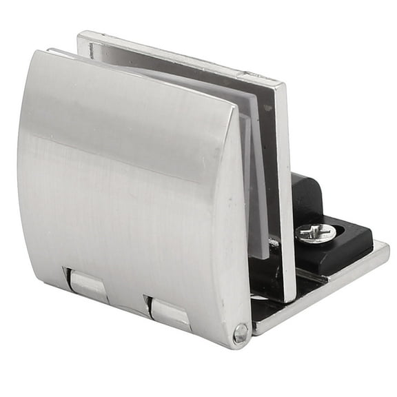 Unique Bargains 5mm-8mm Thick Metal Wall Mounted Glass Door Hinge Clamps Shelf Clip Silver Tone