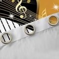 thumbnail image 4 of Manfei Music Instrument Piano Curtains Pack of 2 (42x84 Each),Musical Notes Curtains Blackout,Gold White Black Bedroom Curtains For Kids,Luxury Bedroom Decor, 4 of 6