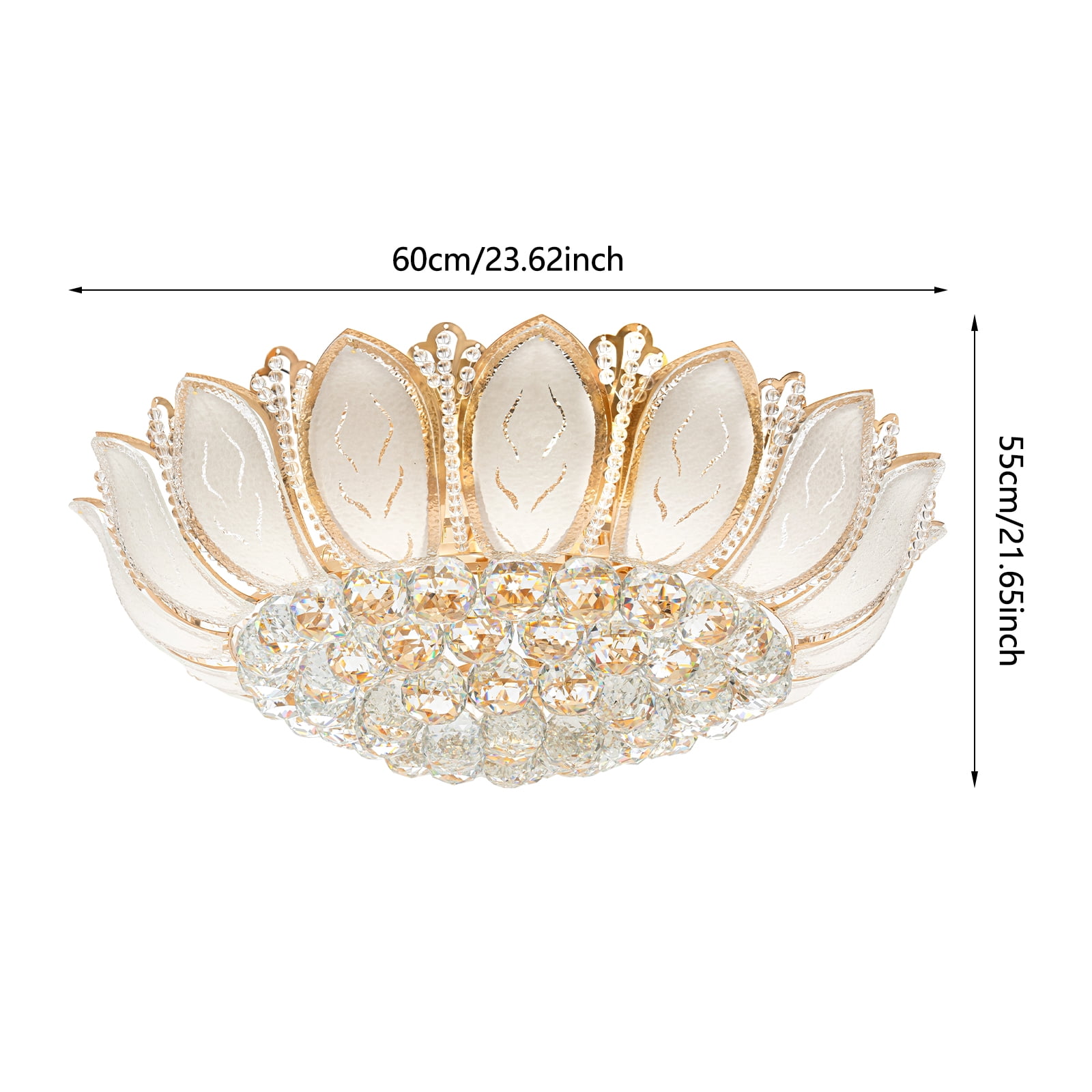 Wildnix Elegant Ceiling Light – 360° Illumination, Remote Control, Floral Lotus Design, Soft Light
