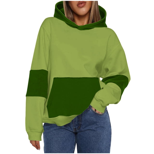 Timegard Womens Sweatshirts V Neck Long Sleeve Pullover Fall Winter Casual Loose Comfy Tops Solid Color