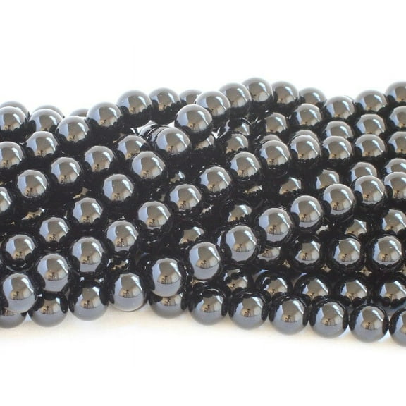10mm Black Onyx Grade A Smooth Round Beads Genuine Gemstone Natural Jewelry Making