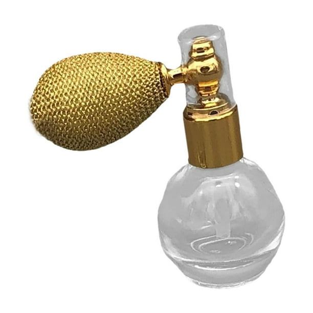 Atomizador de perfume recargable vacío para mujeres y niñas, compacto, multifuncional, ideal como regalo, de silicona transparente y vidrio de 12 ml. oro