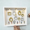 thumbnail image 6 of KRONDO 13x9 Inch Shadow Box with LED Illumination – Includes 10 Mini Frames & 7 Figurines, Pullable Front for Custom Memory Displays, 6 of 9