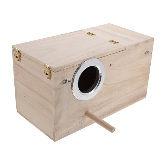 WEUVEB 1Pack Squirrel Houses for Outside Nesting Wooden Bird Nest Box Beige Garden