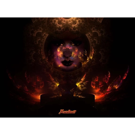 Xzendor7 "Beauty in the Pit of Fire" Glossy Poster