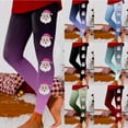 thumbnail image 2 of Zhanying Leggings de Noël Amusants pour Femmes Style de Noël Laid Anti-Roulis Taille Haute Leggings de Yoga Rouges TTG, 2 of 6