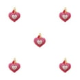 thumbnail image 2 of Langgg Keyring Keyholder DIY Small Decorative Purse Pendent Multipurpose Sweet Gift Workmanship Bag Decor Heart Keychain Rose Red 5Set, 2 of 6