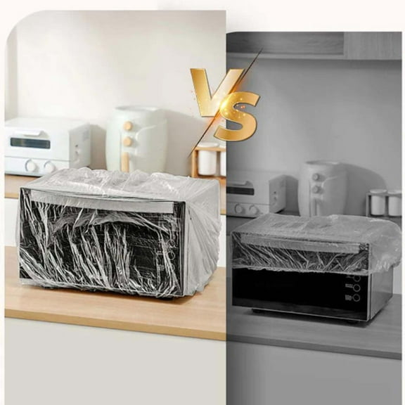 Tuphregyow Thickened Disposable Dust Cover Set for Kitchen Appliances and Food Storage, Reusable and Transparent Design M