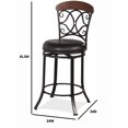 thumbnail image 3 of Hillsdale Furniture Trevelian Metal Swivel Counter Height Stool, Dark Coffee, 3 of 9