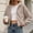 Coffee, variant on Women Cropped Zip Up Hooded Jacket, Solid Color Long Sleeve Drop Shoulder Casual Outerwear Layering Coat S‑XXL Gray XL(XL)