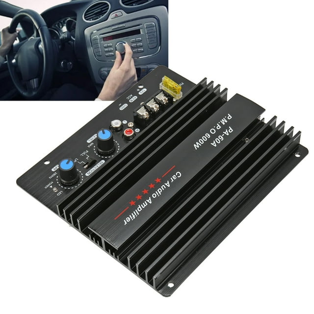 Car Power Amplifier, Subwoofer Heat Dissipation 12V Sturdy Aluminum Car Sound Power Amplifier Board High Power for Cars