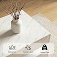thumbnail image 6 of Manxile LED Coffee Table with 2 Storage Drawers, Modern White Coffee Table w/20 Colors LED Lights/APP Control, 6 of 7