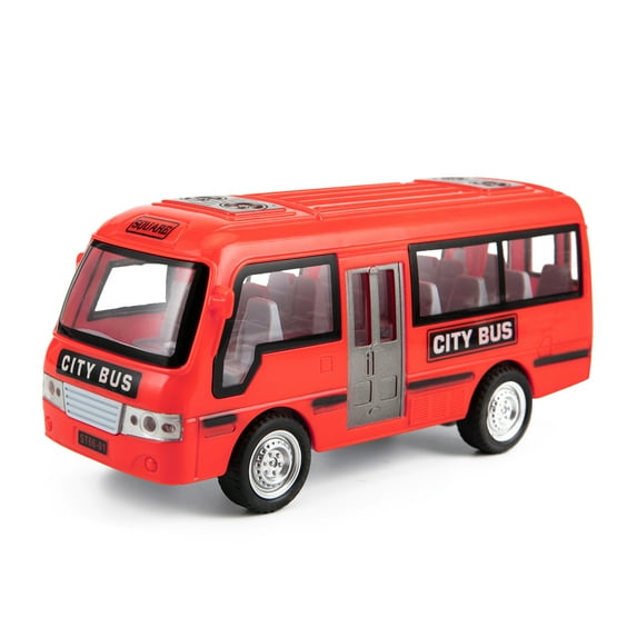 Kids Cars Gift Xmas Inertia Toy School Bus Friction Powered Cars Vehicle Children Play Toy Yellow/Red