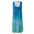 thumbnail image 4 of IROINNID Fit&Flare Dress For Women Strapless Sleeveless Summer Comfy Casual Loose Tank Dress Round Neckline Print Dress, 4 of 4