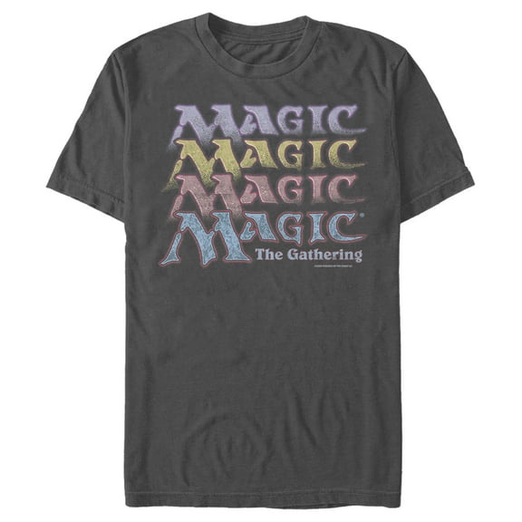 Men's Magic: The Gathering Rainbow Fade  Graphic Tee Charcoal Small