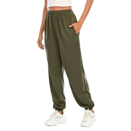 

Sexy Dance Women s Pajama Lounge Pants Solid Color Comfy Casual Cotton Pj Bottoms Pants Wide Leg Trousers Navy Green S