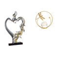 thumbnail image 1 of Estatua de pareja,Figura de pareja besándose,regalo de boda moderno,Estatua de pareja besándose en el aniversario de San Valentín,Estatua de bola de cristal,Estatuas de bolas de cristal para, 1 of 8