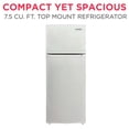 thumbnail image 3 of Frigidaire 7.5 Cu. ft. Top Freezer Refrigerator, Apartment Size 2-Door Fridge for Kitchen, Office, White, 3 of 13
