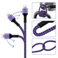 thumbnail image 2 of Lightning Cables,2PACK Usb a to Lightning Cable 6ft 10ft,HAOANO USB A Cable to Lightning Cables USB to Lightning Cable 6ft Fast Charger Charging Cable Cords,Purple, 2 of 7