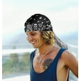 thumbnail image 5 of WIRESTER Polyester Durag Cap Straps Headwraps with Long Tail and Wide Straps - Skull Crossbones, 5 of 6