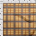 thumbnail image 2 of oneOone Polyester Lycra Yellow Fabric Madras Check Craft Projects Decor Fabric Printed By The Yard 56 Inch Wide, 2 of 4