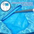 thumbnail image 2 of Pool Leaf Skimmer Pool Skimmer Net with Pole  Pool Hand Skimmer Net Cleaning Net Kit Set for Cleaning Swimming Pool & Pond Fine Mesh Pool Leaf Net Swimming Pool Pond Flat Net, 2 of 8