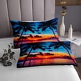 thumbnail image 3 of Erosebridal Tropical Palm Tree Coverlet Set King,Summer Beach Bedding Set,Ocean Decor,Ultra Soft,3 Pieces, 3 of 5