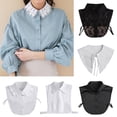 thumbnail image 4 of Women Cotton Classic Chiffon Clothes Accessories Lapel Shirt Fake Collar Blouse False Collar 4, 4 of 8