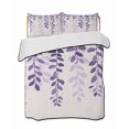 thumbnail image 2 of Purple Ombre Botanical Full Size Down Alternative Comforter,Lightweight Comforter Quilt Bedding Set with Pillow Shams Watercolor Pastoral Leaf Farmhouse All Seasons Bed Comforter Duvet Insert 78"x90", 2 of 7