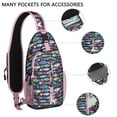 thumbnail image 2 of Crossbody Sling Backpack for Women Men Colorful Paintng Fish Shoulder Sling Crossbody Casual Chest Bag for Travel Sports Running Hiking, 2 of 6