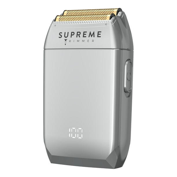 Afeitadora eléctrica Supreme Trimmer Crunch para hombre | 150 minutos de autonomía, resistente al agua, con cable o inalámbrica, para barba incipiente | STF602