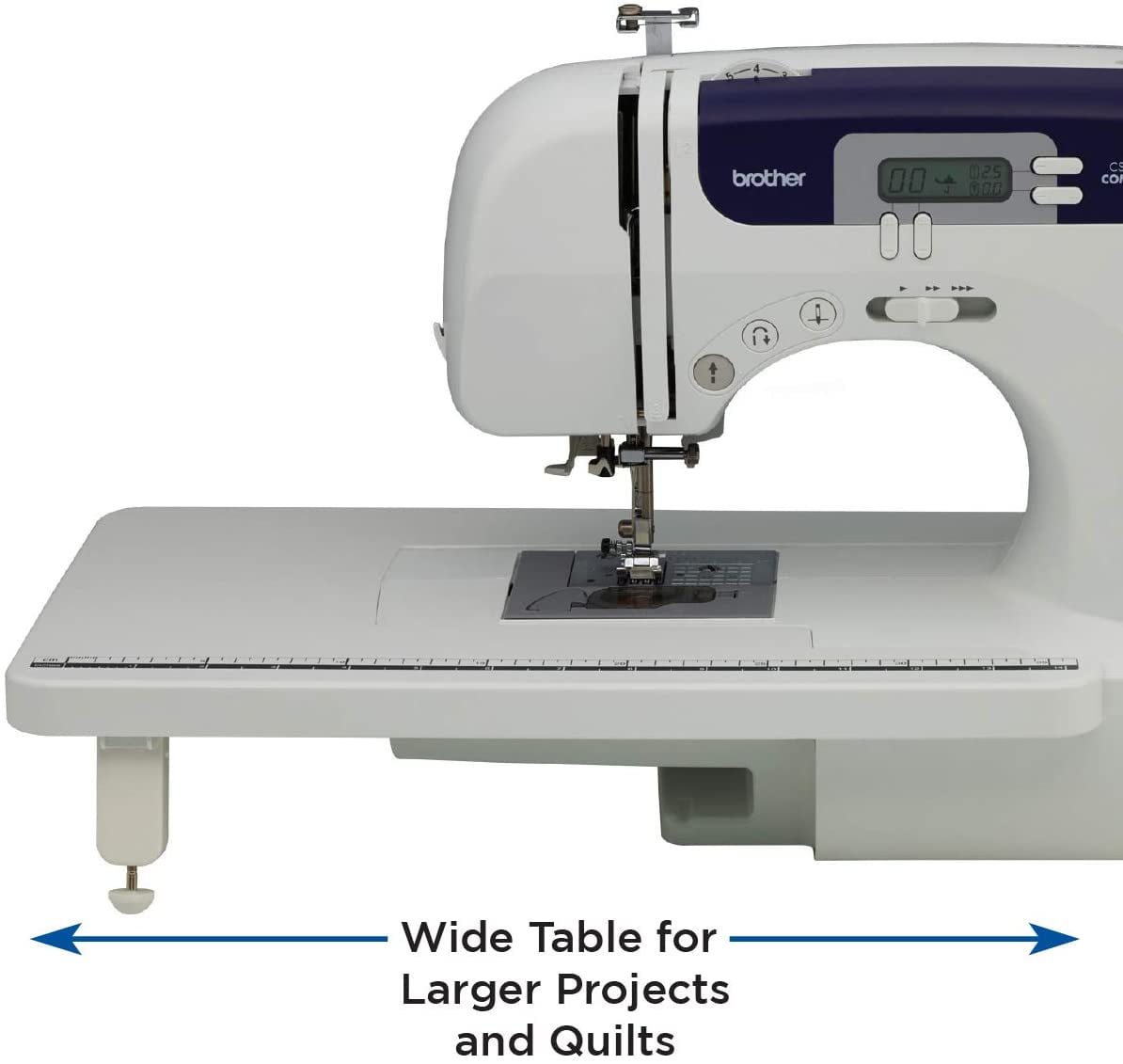 Brother Sewing and Quilting Machine, CS6000i, 60 Built-in Stitches, 2.0  LCD Display, Wide Table, 9 Included Sewing Feet 