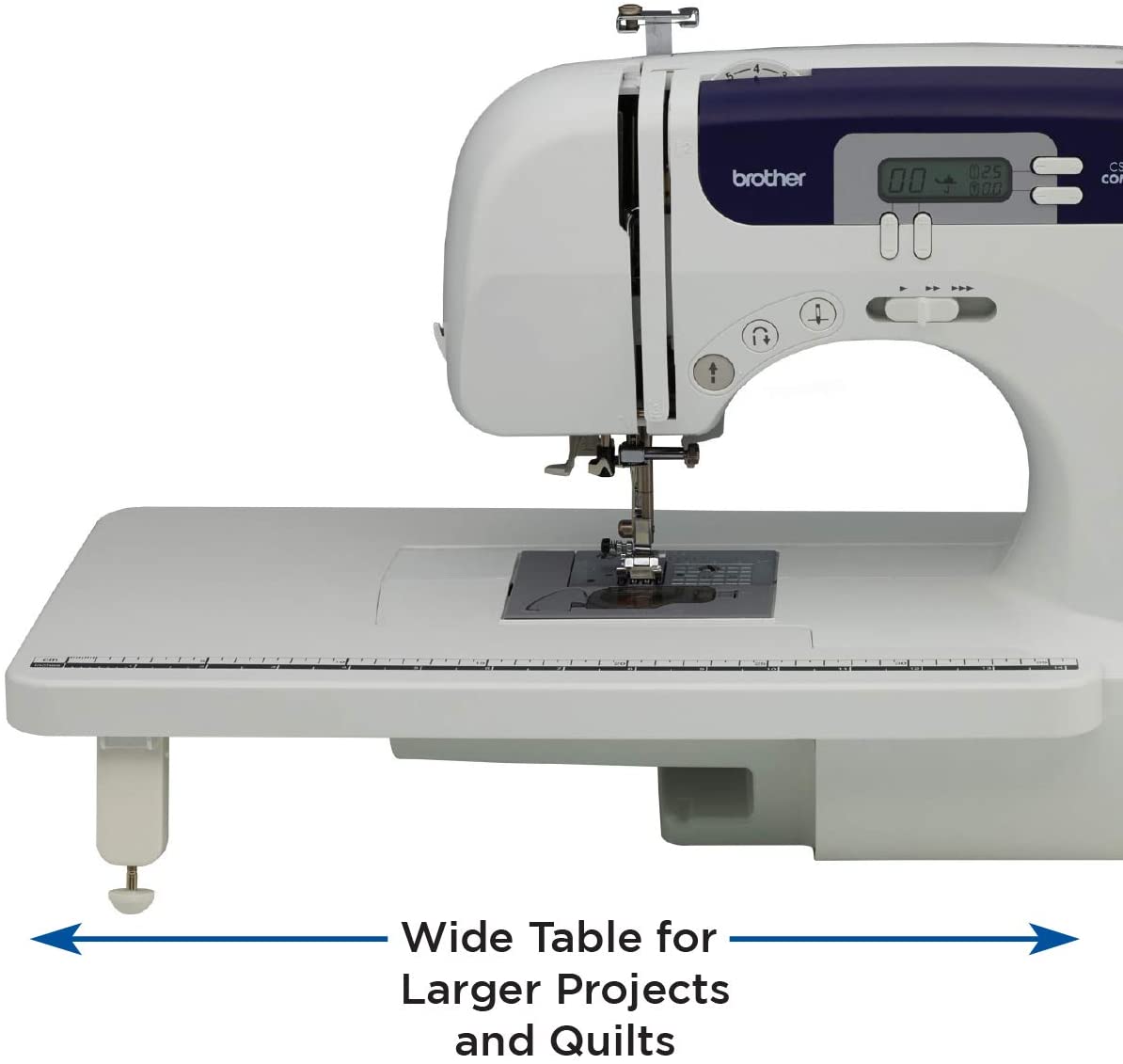 Brother Sewing and Quilting Machine, CS6000i, 60 Built-in Stitches, 2.0  LCD Display, Wide Table, 9 Included Sewing Feet