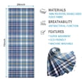 thumbnail image 2 of Blue White and Yellow Checkered Pattern Hot Yoga Mat Towel Non Slip for Hot Yoga - Quick-Drying Yoga Mat Cover with 4 Corner Pockets with Travel Bag - Hot Yoga Towel Non Slip 70"x26", 2 of 6