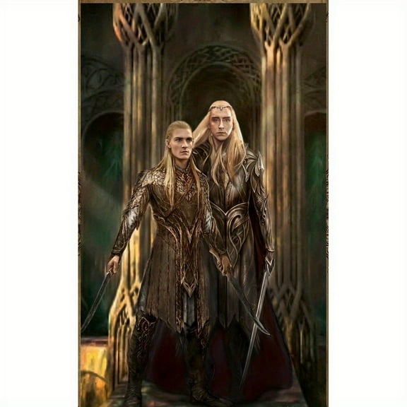 Adult DIY 5D Diamond Painting Kit, Lord of the Rings Series Art Round Diamond, Full Diamond Diamond Embroidery Kit, Mosaic Cross Stitch Craft Home Wall Decoration