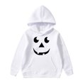 thumbnail image 1 of Chandail à Capuche Imprimé Halloween pour Garçons, Chandail en Molleton Doux avec Motif Graphique, Tenue Décontractée Confortable, 1 of 3