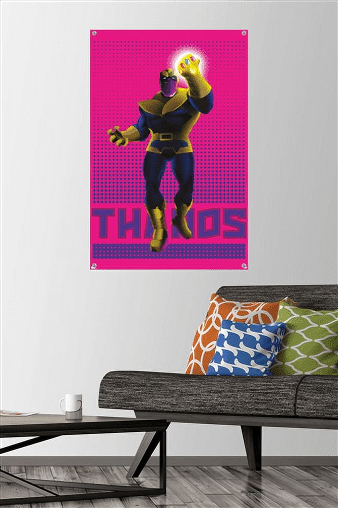 Marvel Shape of a Hero - Thanos Wall Poster with Pushpins, 22.375" x 34"