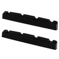 thumbnail image 3 of Musiclily Pro Urea Resin Plastic 40mm Slotted Jazz Bass Nuts Flat Bottom for 4-string J Bass, Black (Set of 2), 3 of 5